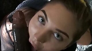 Teen with sexy eyeshot gives amazing blowjob