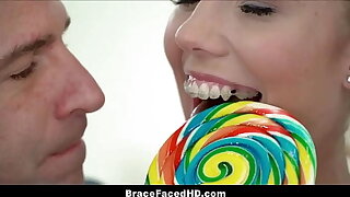 Little Peaches Teen Step Daughter With Braces And Pigtails Fucked By Step Dad